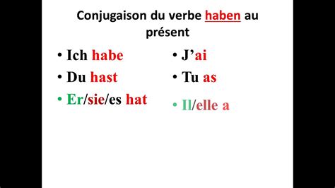 Conjugaison du verbe allemand passieren avec lauxiliaire haben